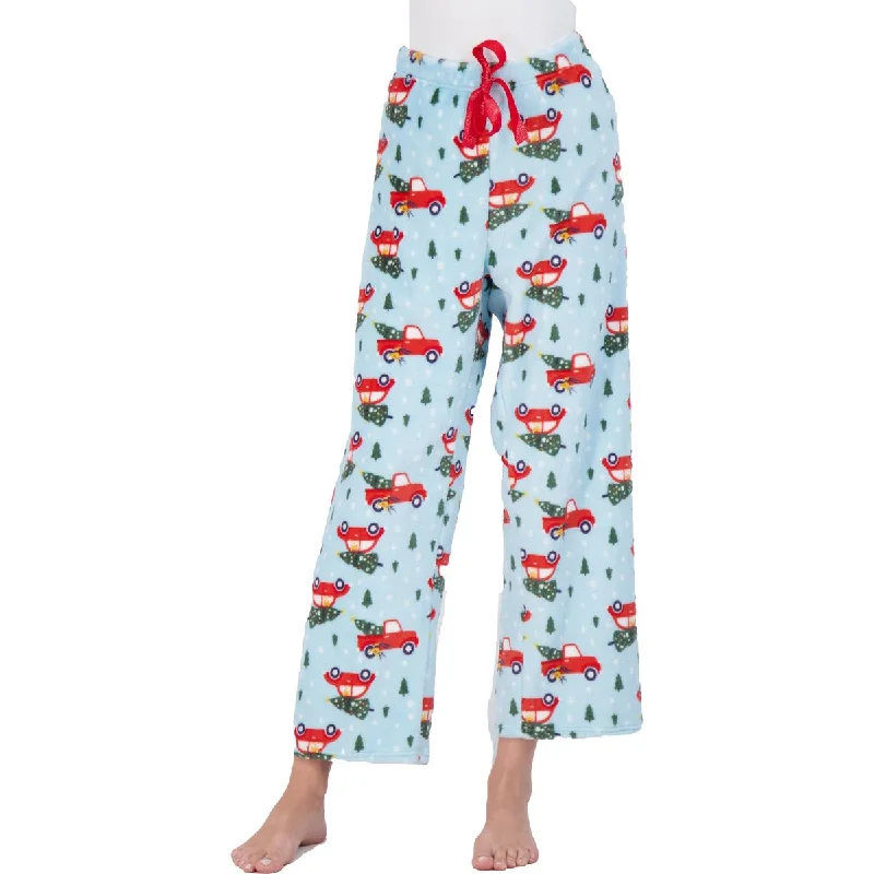 NYC Underground Women's Printed Plush Straight Leg Lounge Pants