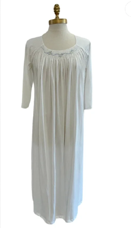 P.JAMAS~ Consuelo scoopneck long nightgown