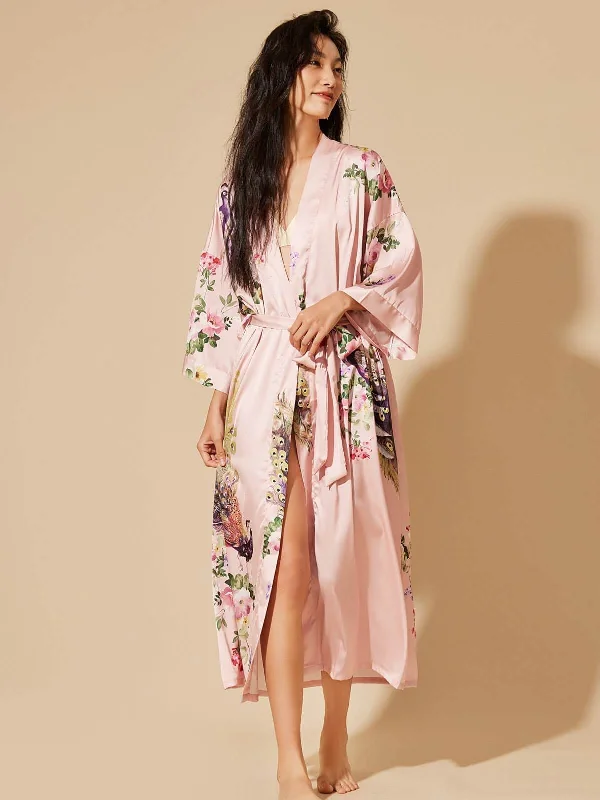 Peacock Pink Kimono Robe