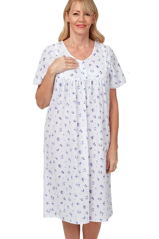 Penny Floral Print Round Neck Easy-Care Nightdress