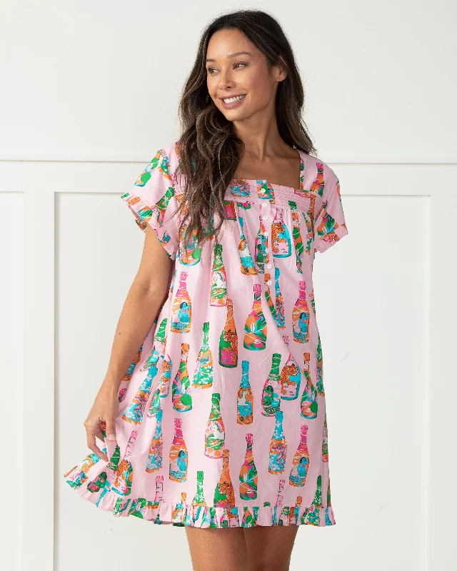 Pop the Bubbly - Pintuck Nightgown - Sparkling Rosé