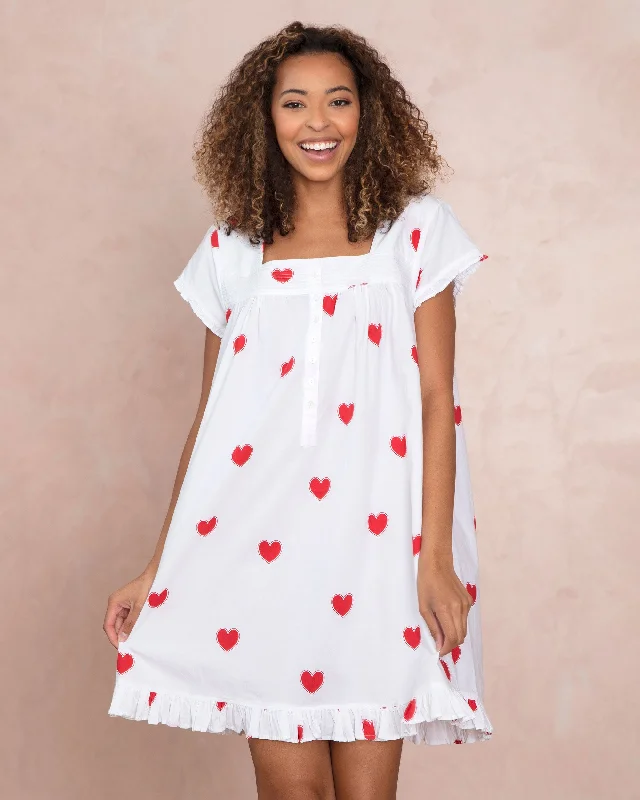 Queen of Hearts - Pintuck Nightgown - Ruby Cloud