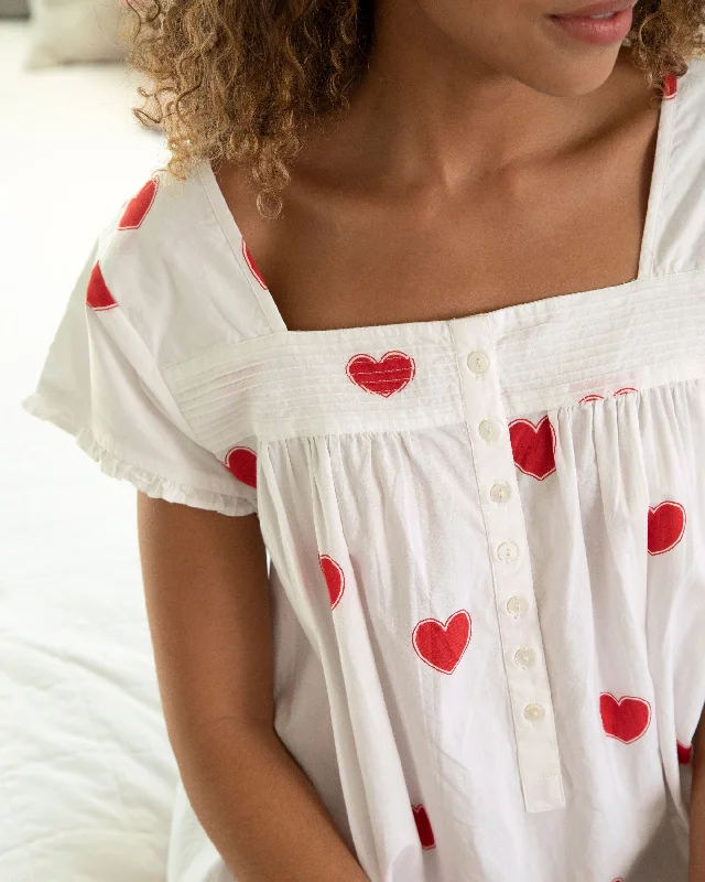 Queen of Hearts - Pintuck Nightgown - Ruby Cloud