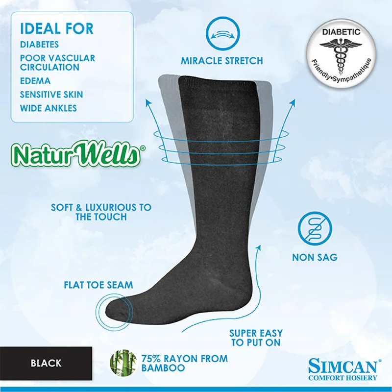 Simcan Bamboo Socks - Black | NaturWells