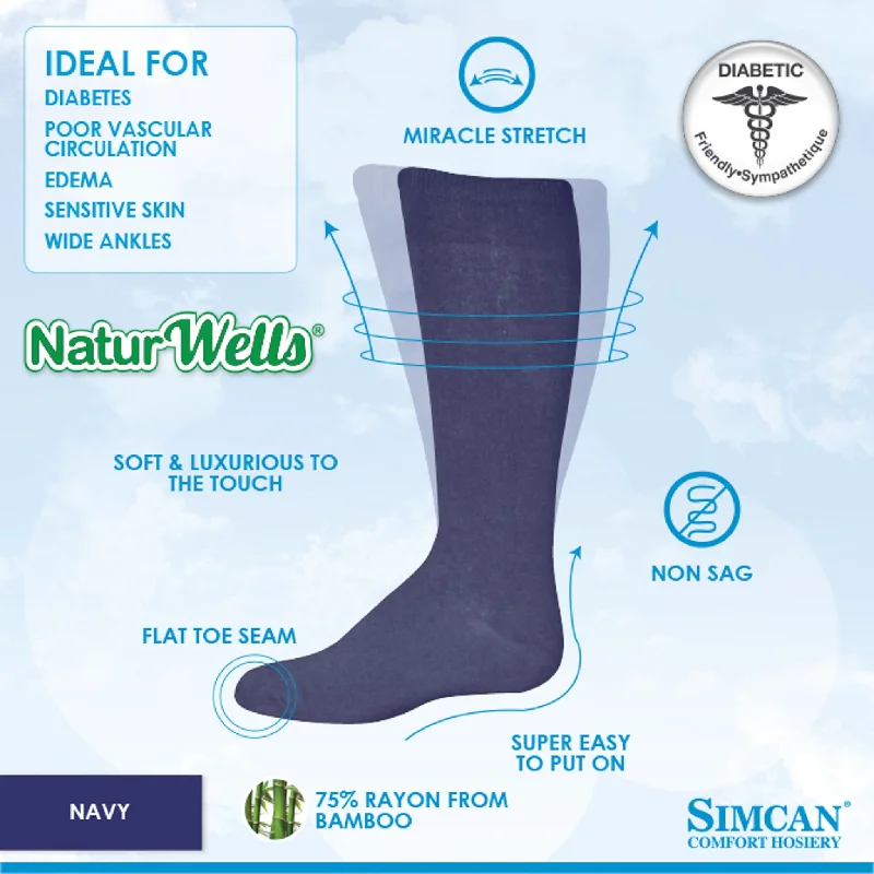 Simcan Bamboo Socks - Navy | NaturWells