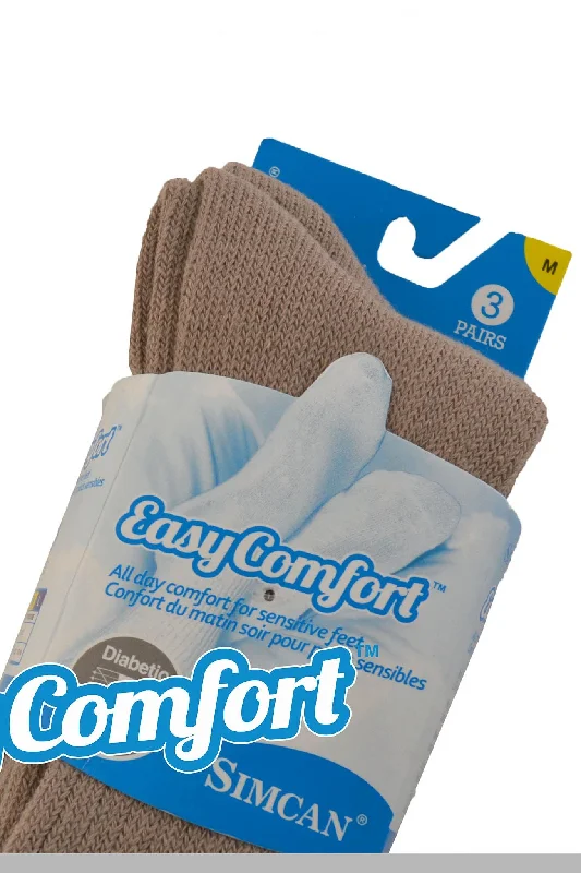 Simcan Easy Comfort Socks - Beige | 3-Pack