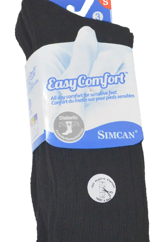 Simcan Easy Comfort Socks - Black | 3-Pack