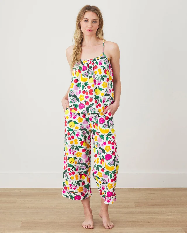 Smoothie Time - Cami Cropped Pants Set - Cloud