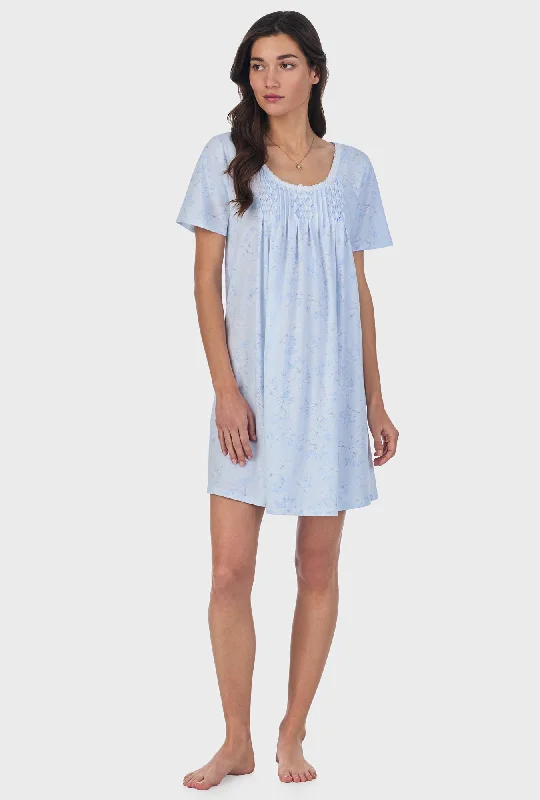 Summer Magnolia Cotton Short Nightgown