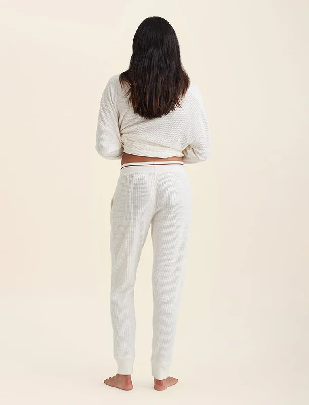 Super Soft Waffle Exposed Elastic Jogger