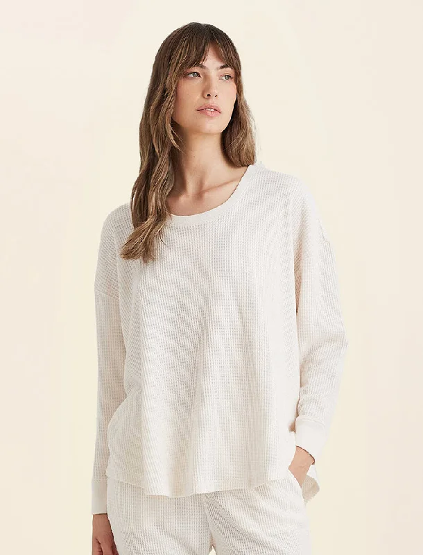 Super Soft Waffle Long Sleeve Relaxed Top