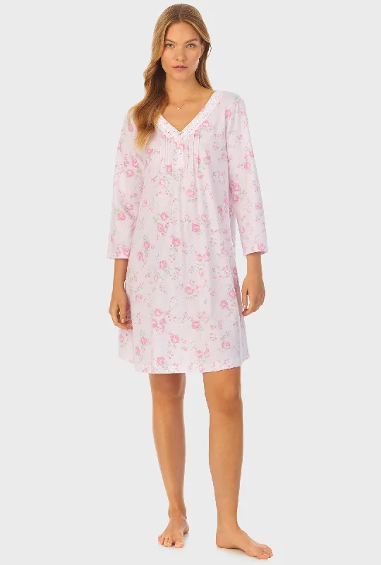 Sweet Rose Cotton Short Nightgown