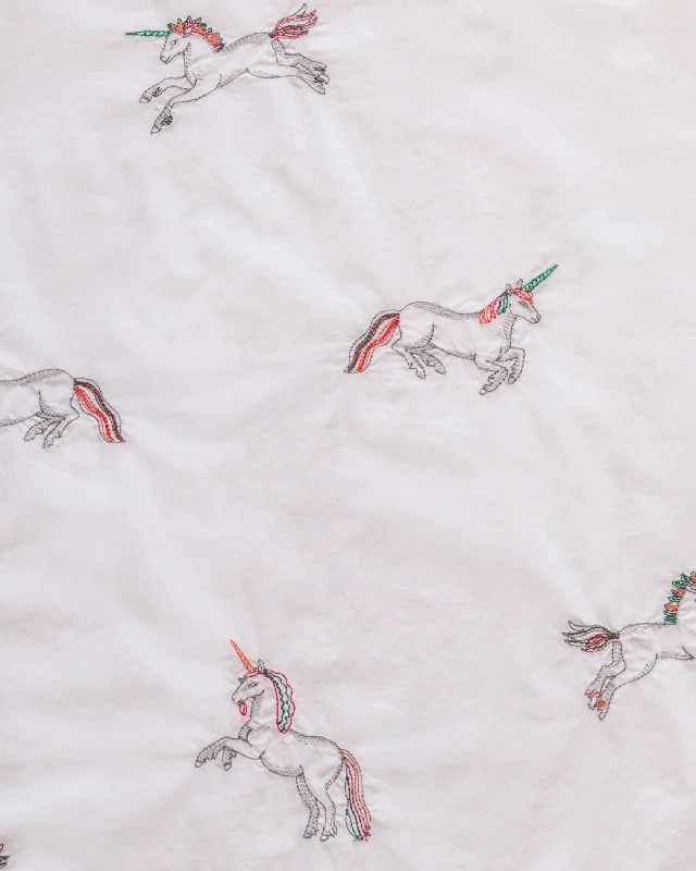 Embroidered Unicorn - Long Sleep Set - Cloud