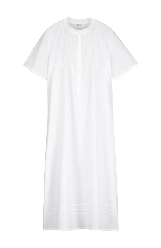 Women's Victoria Cotton Short Sleeve Nightdress - White