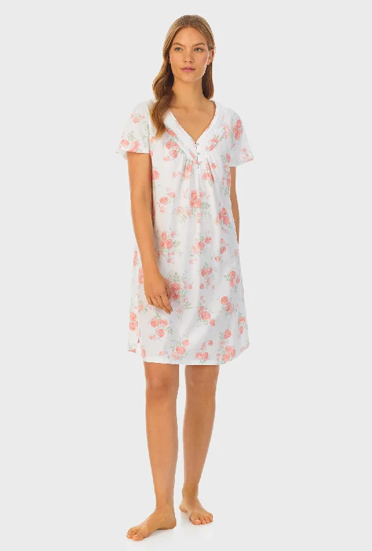 Watercolor Fleur Cotton Short Nightgown