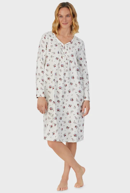 Wild Flower Cotton Rayon Flannel Waltz Nightgown