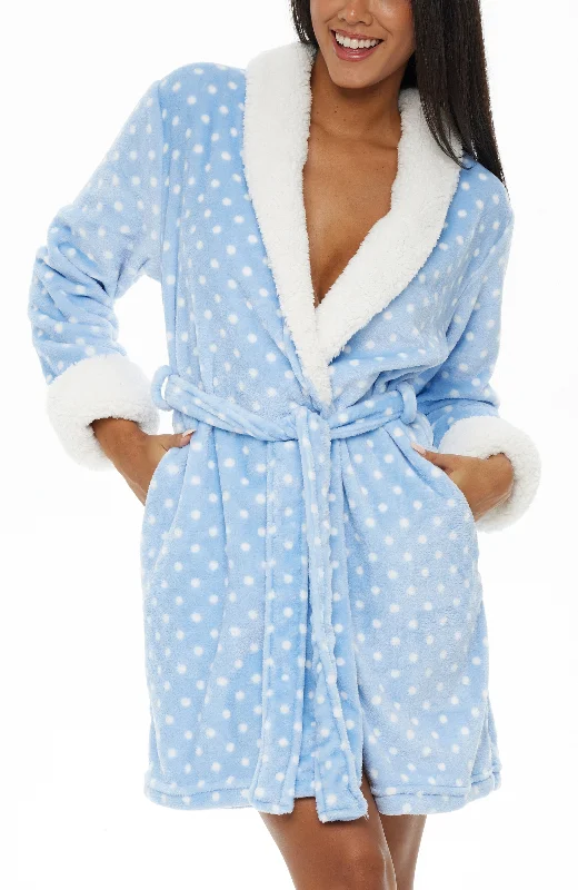 Light Blue with Polka Dots / Large