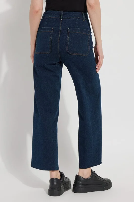 Erin High Waist Wide Leg Pant Indigo