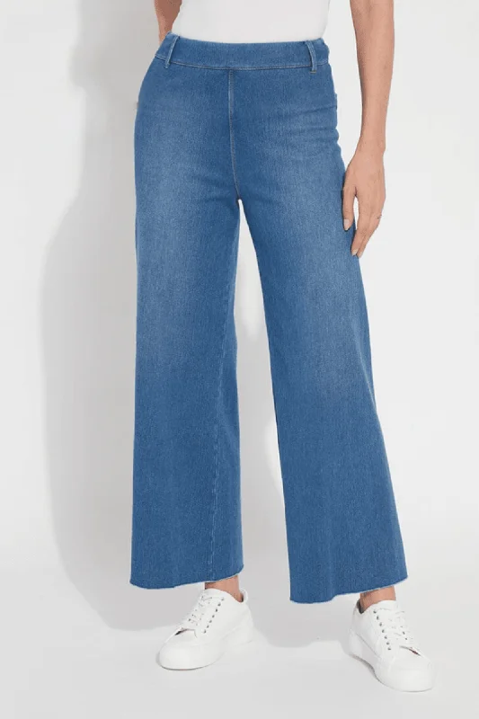 Erin High Waist Wide Leg Pant Mid-Wash