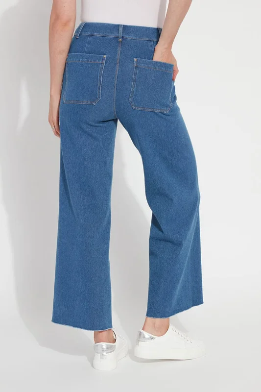 Erin High Waist Wide Leg Pant Mid-Wash