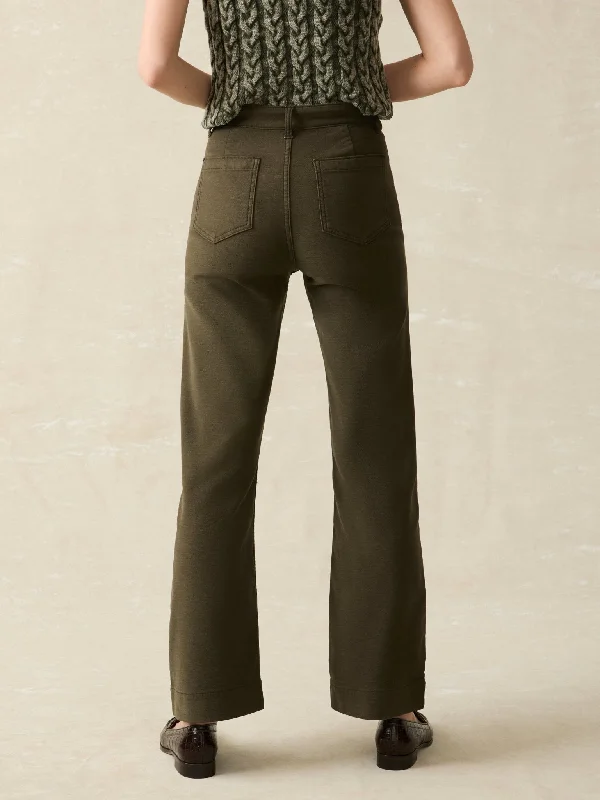 Faherty Stretch Terry Patch Pocket Pant / Forest Olive