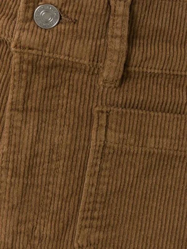 FRAME 70's Cropped Wide Leg Corduroy Pant / Toast