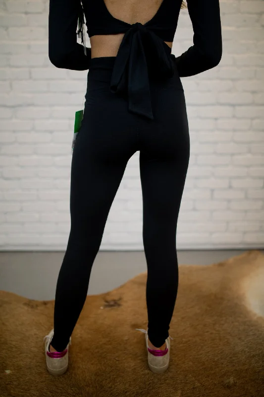 High Waist Essential Leggings - Black