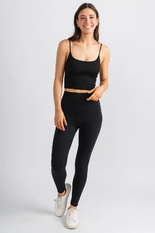 High waist leggings black