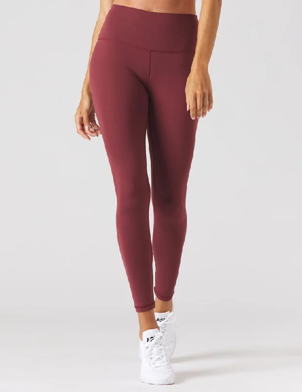 High Waist Pure Legging-Merlot l Glyder