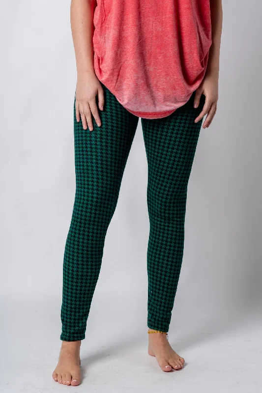 Hounds tooth leggings hunter