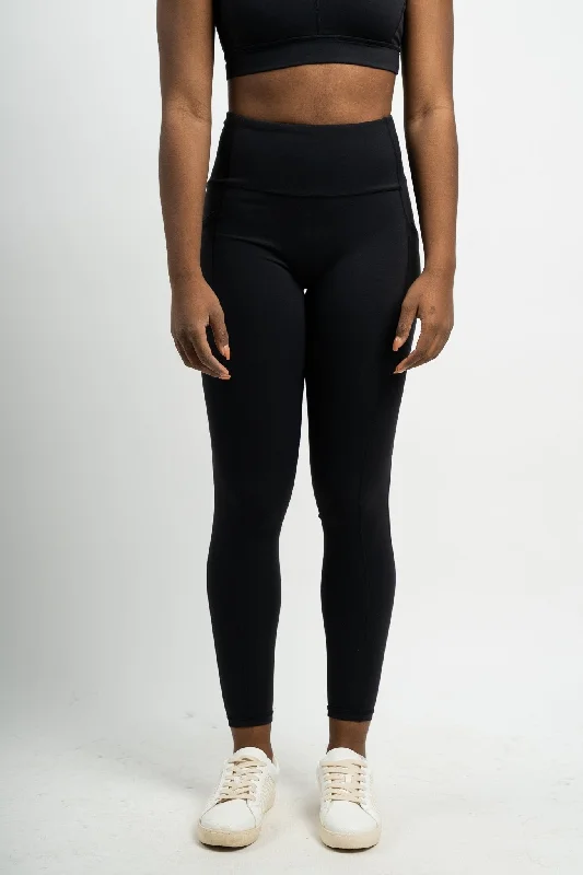 Lycra blend activewear leggings black