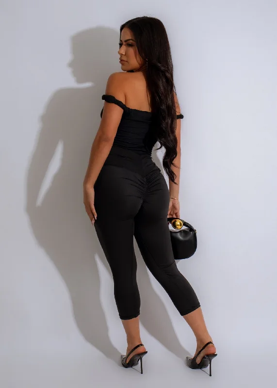 Midnight Motion Capri Leggings Black