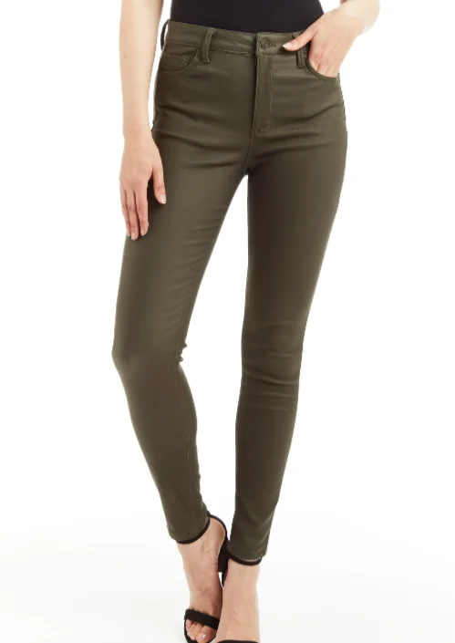 Tractr's Nina High Waist Skinny in Olive