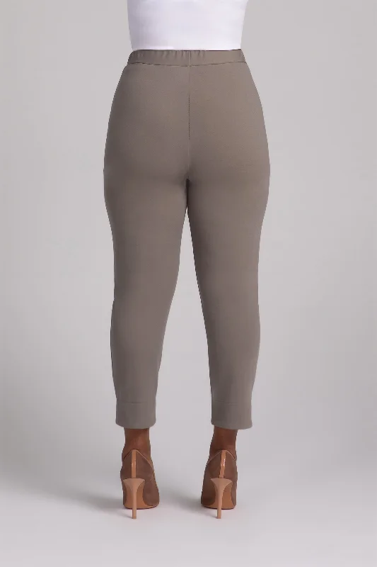 Ponte Hepburn Ankle Pant | Taupe