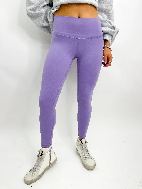 Ultra Form Fitting High Waisted Leggings - Purple Orchid