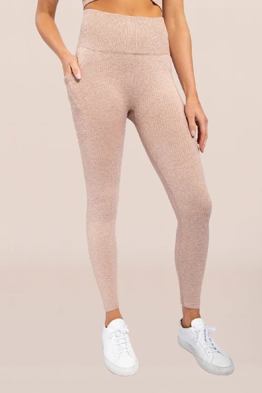 Seamless High Waist Leggings in Mud Color