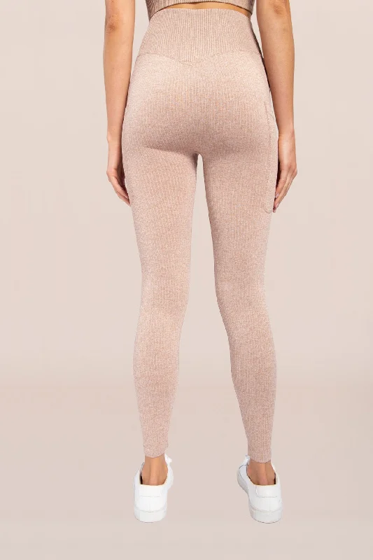 Seamless High Waist Leggings in Mud Color