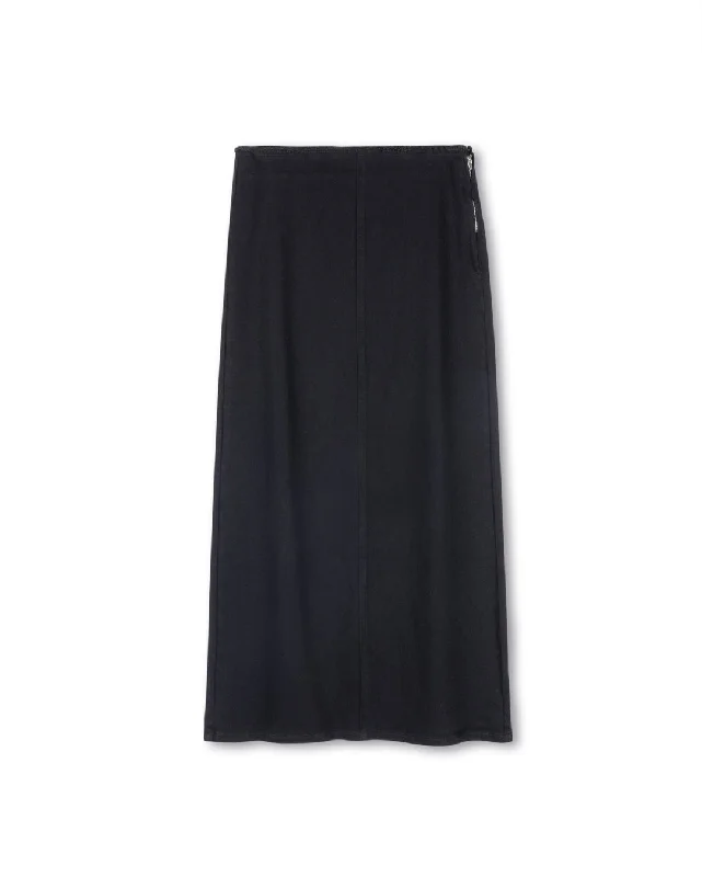 Straight Maxi Denim Skirt