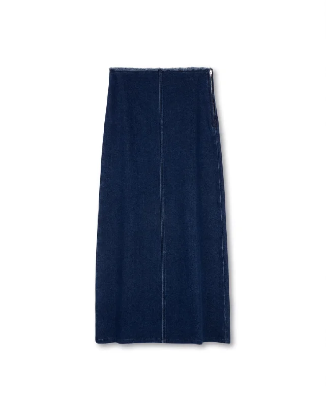 Straight Maxi Denim Skirt