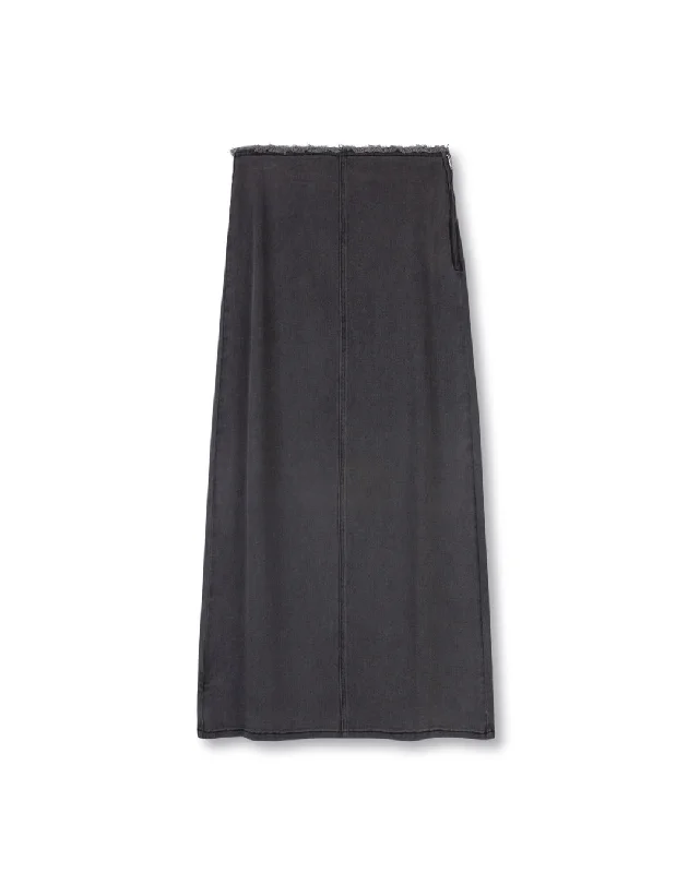 Straight Maxi Denim Skirt