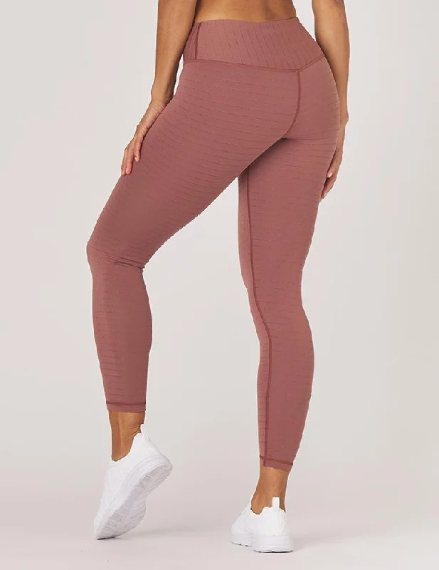 Sultry Legging Cocoa/Rose Gold Stripe