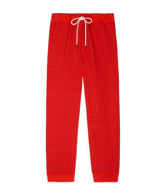 The Lantern Pant- Hot Red Overdyed Stripe