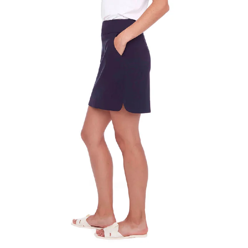 UP! 18-Inch Techno Solid Skort - Navy