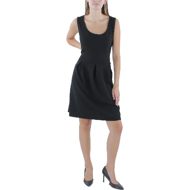 24seven Comfort Apparel Womens Pockets Mini Fit & Flare Dress Classic Floral Print Mini Dress