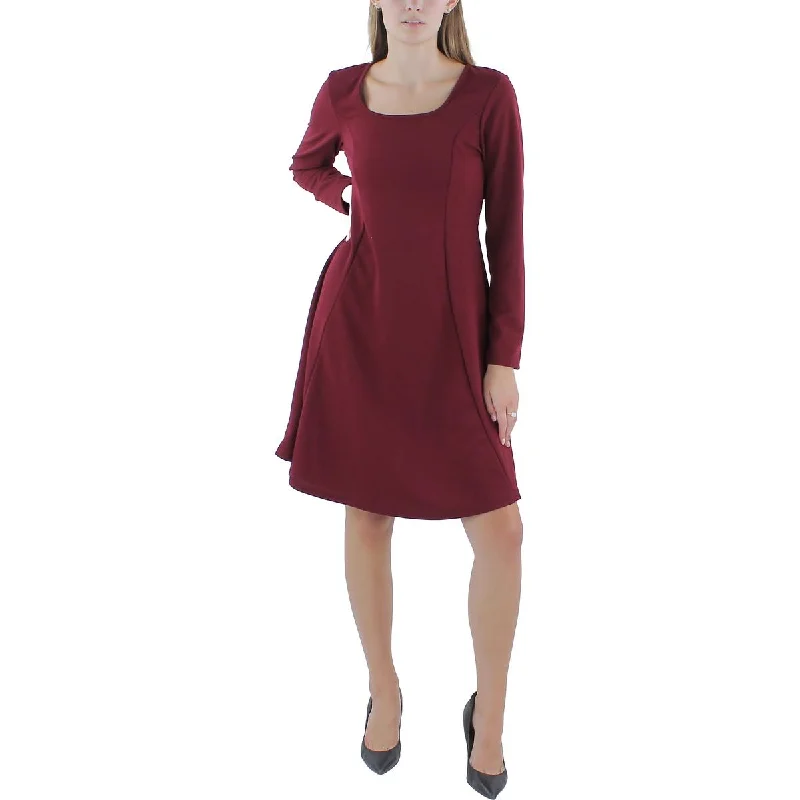24seven Comfort Apparel Womens Skater Mini Fit & Flare Dress Trendy Off-Shoulder Dress Mini