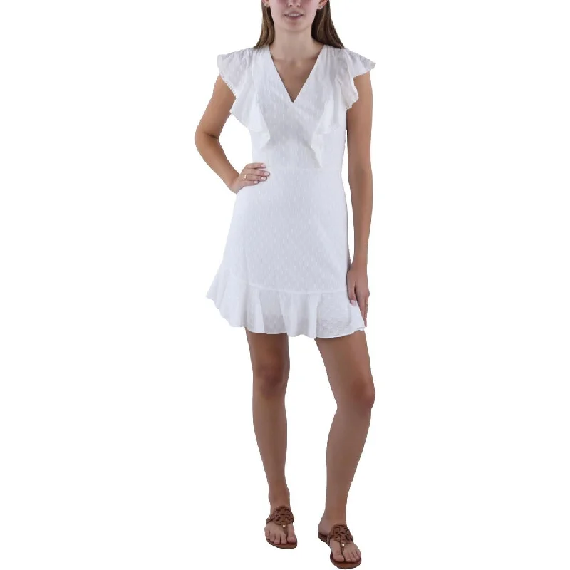 BCBGMAXAZRIA Womens Striped Mini Sheath Dress Fashionable Mini Dress with Slits