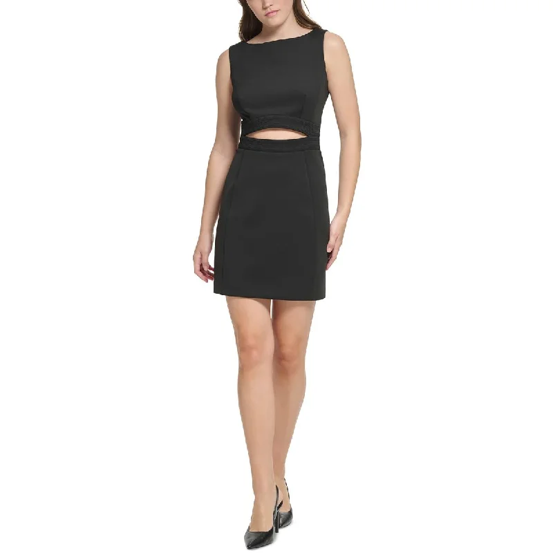 Calvin Klein Womens Cut-Out Mini Sheath Dress Trendy Cut-Out Mini Dress