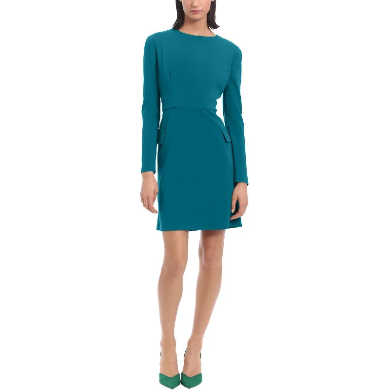 Donna Morgan Womens Pocketed Mini Wear To Work Dress Classic Black Mini Dress