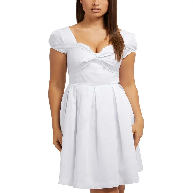 Guess Womens Karida Flare Summer Mini Fit & Flare Dress Elegant Satin Lace Mini Dress Guess Womens Karida Flare Summer Mini Fit & Flare Dress Elegant Satin Lace Mini Dress