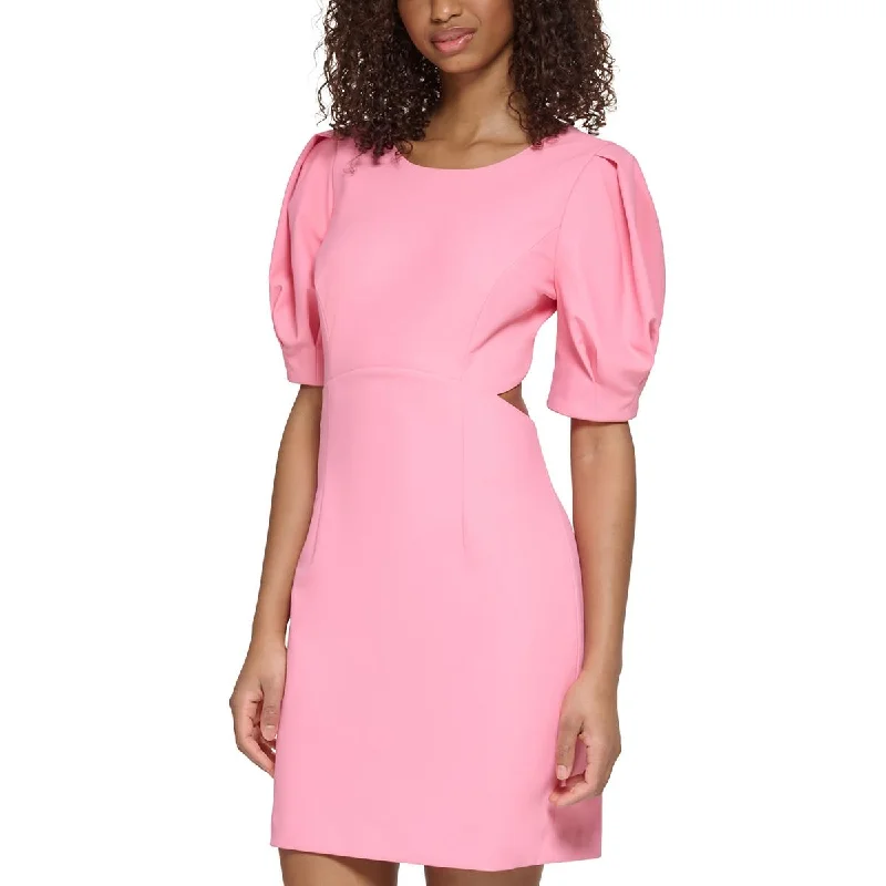 Karl Lagerfeld Paris Womens Puff Sleeves Mini Sheath Dress Stylish Short-Sleeve Mini Dress Karl Lagerfeld Paris Womens Puff Sleeves Mini Sheath Dress Stylish Short-Sleeve Mini Dress